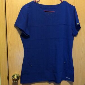 Greys anatomy size medium navy blue scrub top